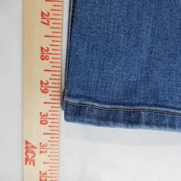 Apt. 9 Jeans Womens 16 Blue Tummy Control Straight Leg Stretch Medium Wash Denim - Picture 10 of 11